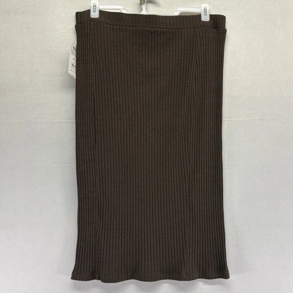 Time and Tru Women's Ribbed Knit Midi Skirt XL (16-18) NWT – Set of 3 Colors - Picture 9 of 13